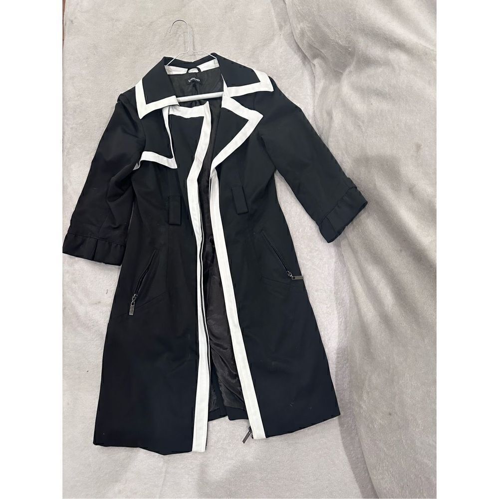 BEBE women’s coat size S black and white